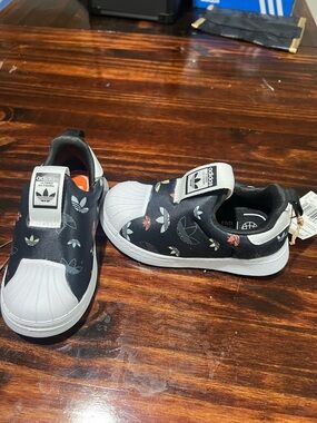 adidas Kids Black Slip-On Sneakers